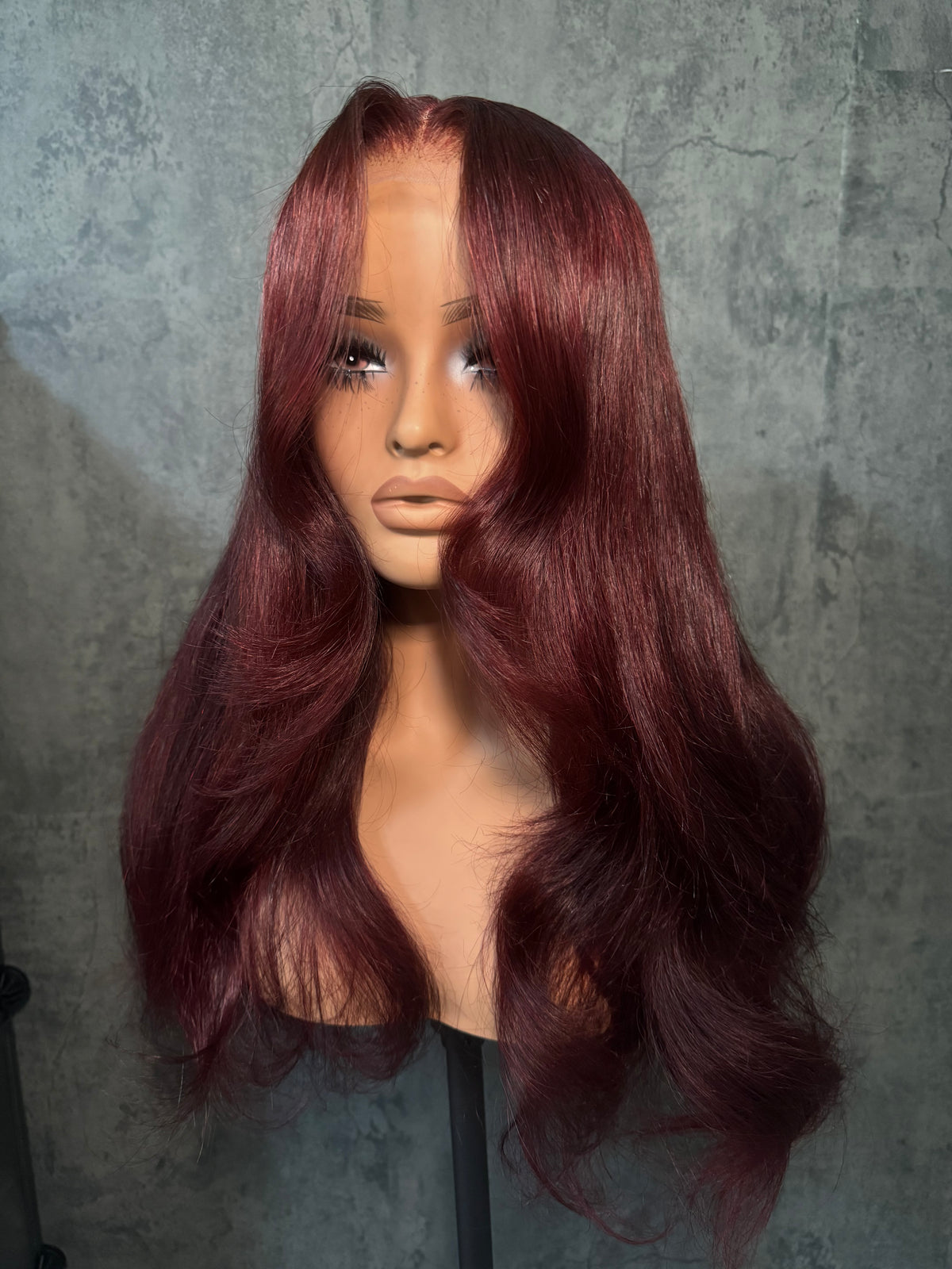 24” Body Wave Wine Red Wig